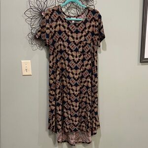 LuLaRoe High-Low Dress with Geometric Design